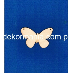 Motyl 8x5,5cm , motyl z dwoma otworami   8x5,5cm  , sklejka